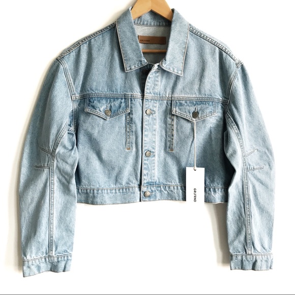 GRLFRND Lacy Cropped Denim Jacket - Picture 6 of 15